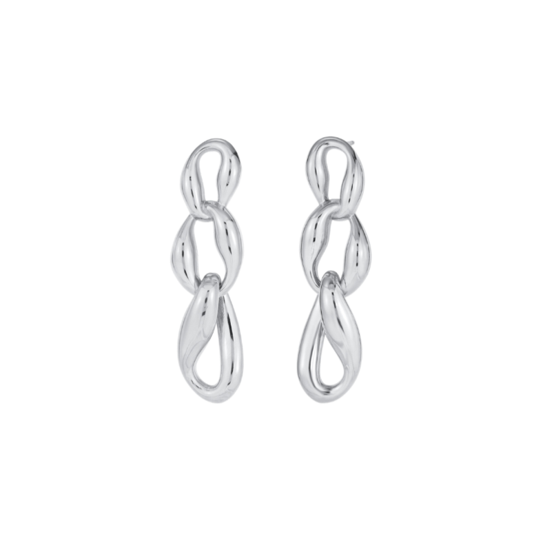 Pendientes eslabones plata de Bendita Eva