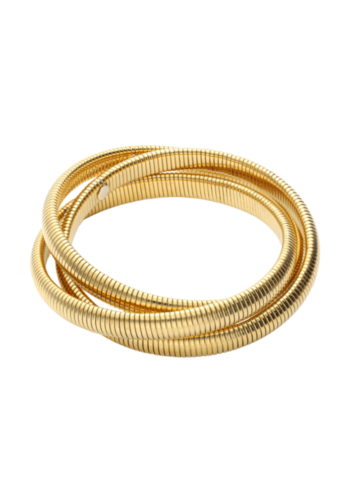 Pulsera Briane triple oro elastica Bendia Eva