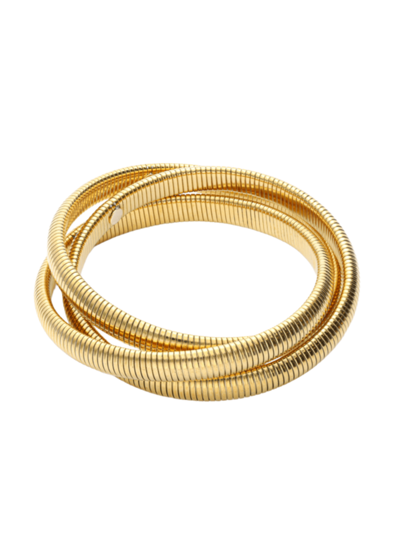 Pulsera Briane triple oro elastica Bendia Eva