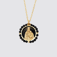 Onyx-Anhänger der Jungfrau del Carmen