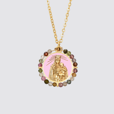 Colgante Virgen del Carmen Turmalina