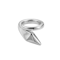 Anillo Serpiente geométrico plata de ley