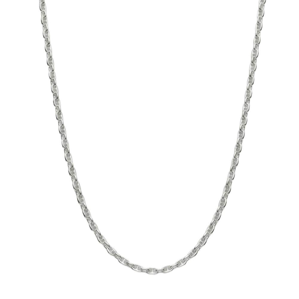 Cadena calabrote pequeño plata de ley