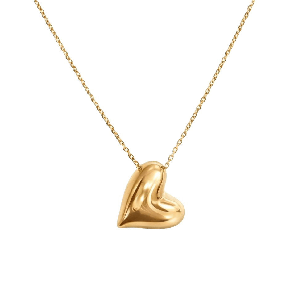 Colgante Corazón en plata de ley 925 con baño de oro 18K, diseño artesanal español que simboliza amor, protección y energía positiva. Cadena ajustable de 41 a 44 cm, joya elegante, sofisticada y atemporal de Bendita Eva, con brillo duradero y acabado de alta calidad perfecto para el día a día o para complementar looks especiales.
