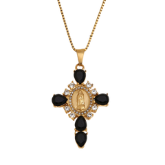 Cruz Circonitas Blancas y Negras