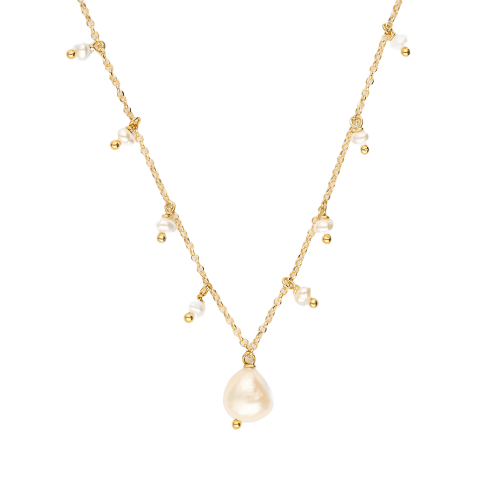 Collar Cascada con perlas