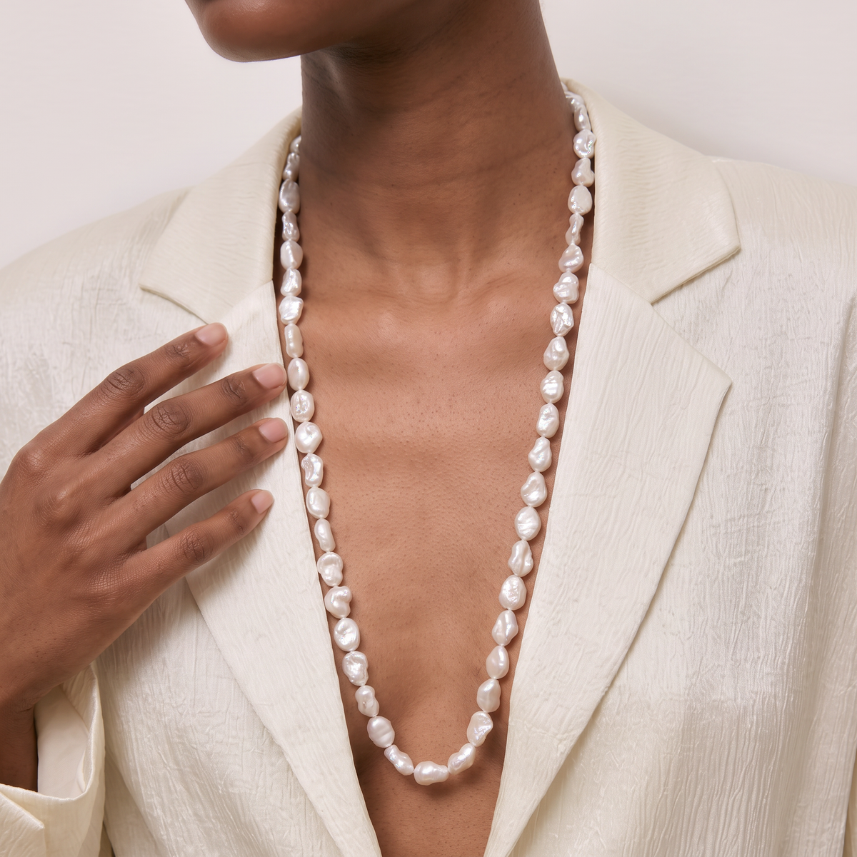  collar de perlas barrocas naturales - Bendita Eva