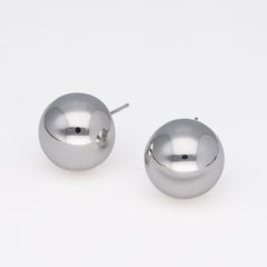 Pendientes Bola plata de ley 20 mm