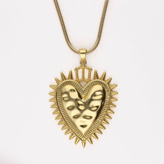 Colgante Sagrado corazón Protection oro 4 cm