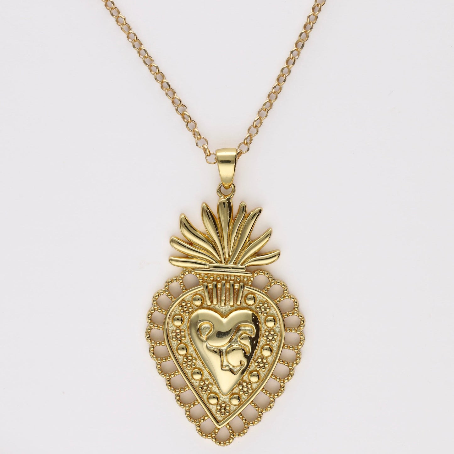 Sagrado corazon 4 cm oro - Bendita Eva