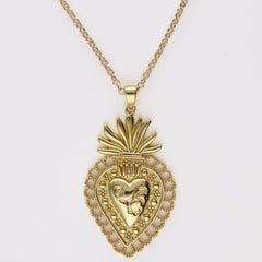 Anhänger Herz Jesu gold 4 cm