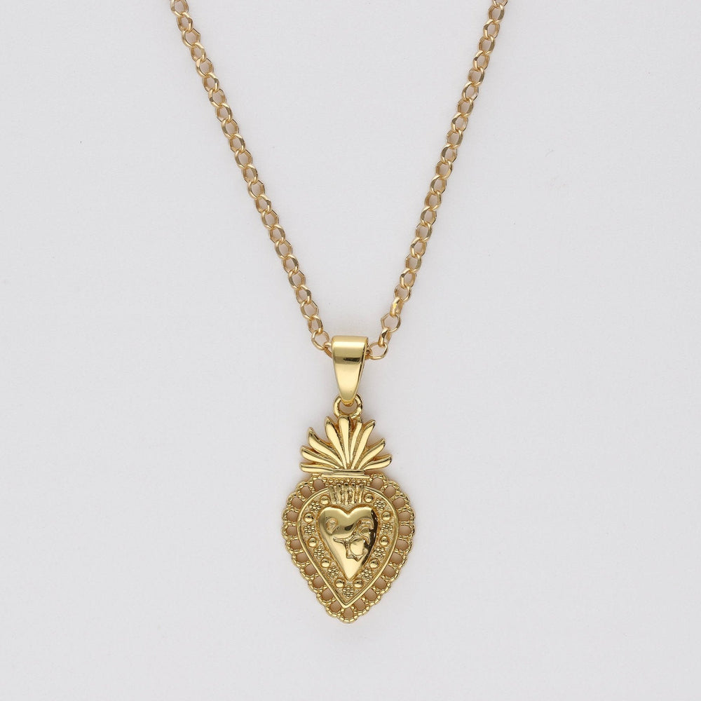 Sagrado corazon 2 cm oro - Bendita Eva