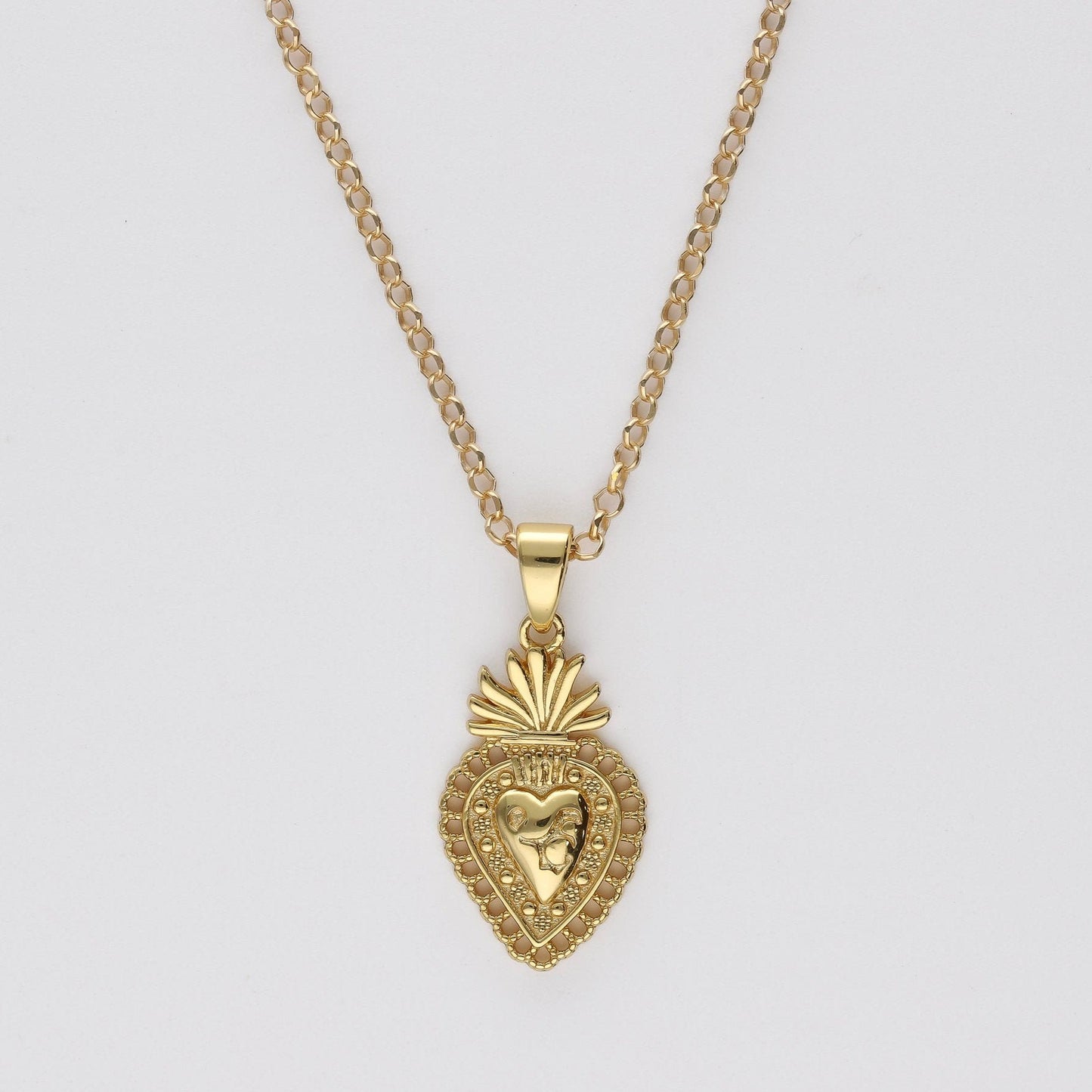 Sagrado corazon 2 cm oro - Bendita Eva