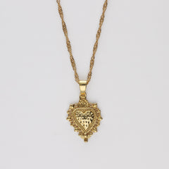 Colgante Sagrado Corazón Fé oro 2 cm