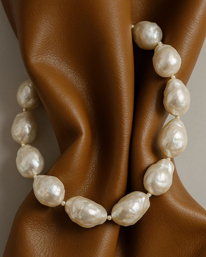 Collar de perlas naturales Bendita Eva | Joyas atemporales de plata bañadas en oro 18K, hechas en España con perlas auténticas y alma artesanal. Collar de perlas para regalar.