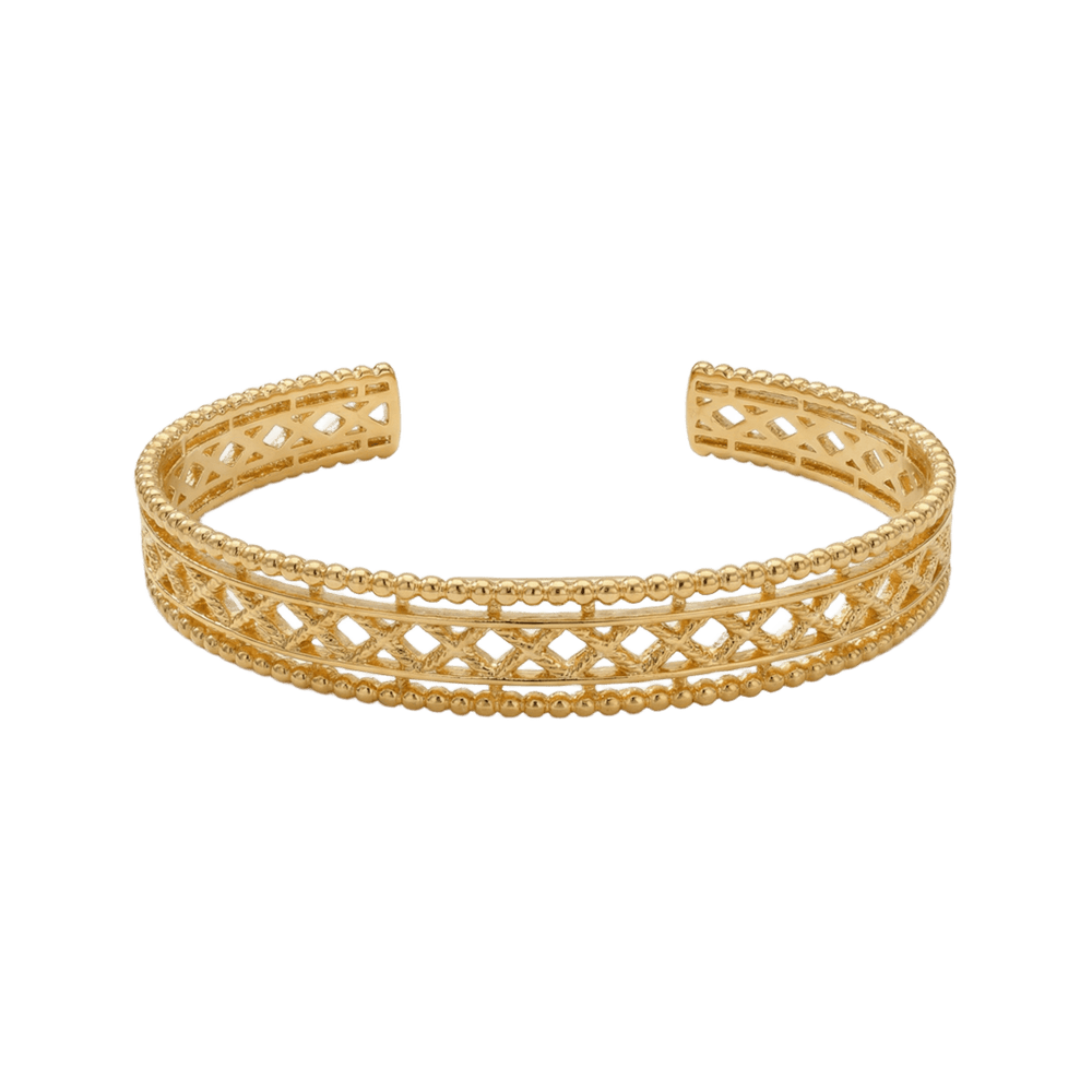 Pulsera filigrana plata de ley y baño de oro 18K