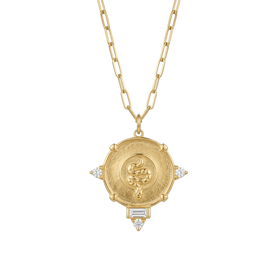reverso-medalla de coleccion amuletos plata de ley y baño de oro 18K - Bendita Eva