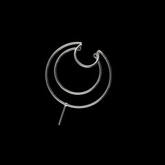 Pendientes plata de doble aro Martina