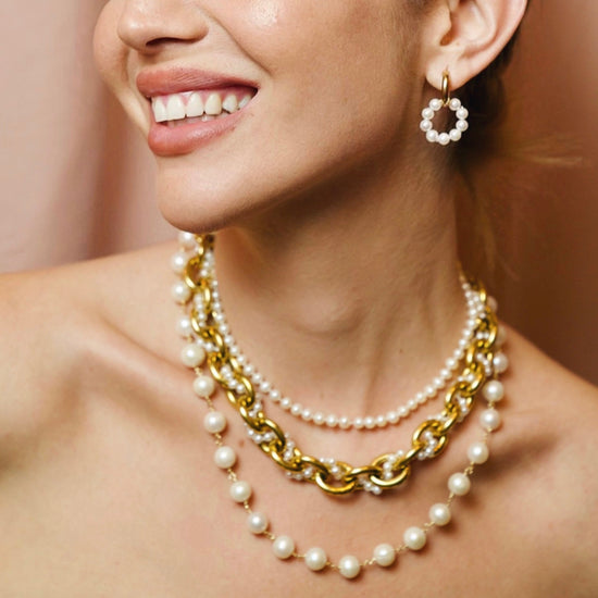 Goldene Perlenkette Carrie