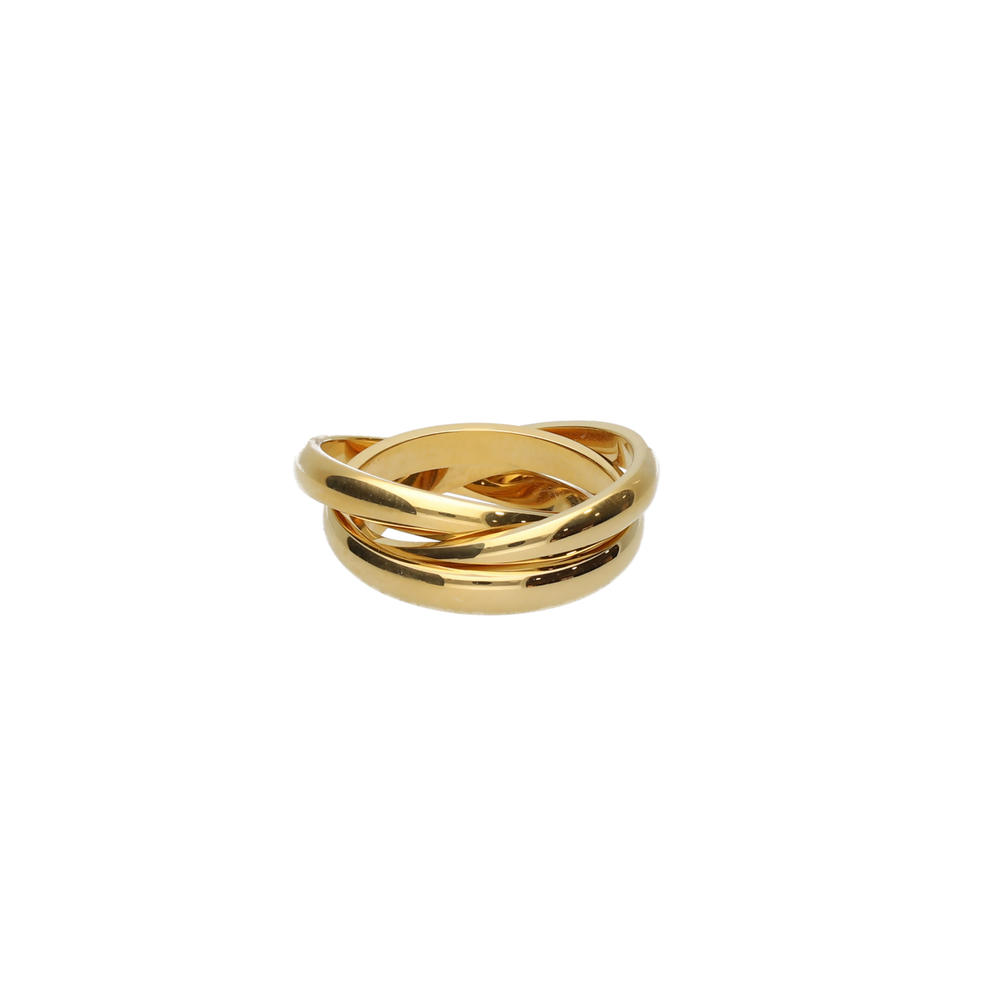 Cargar imagen en el visor de la galería, Trinity es un anillo con un diseño triple entrelazado que simboliza los 3 sentimientos fundamentales : el amor , la fidelidad y la amistad. Un anillo con un grosor de 3,5 mm sofisticado y atrevido.

