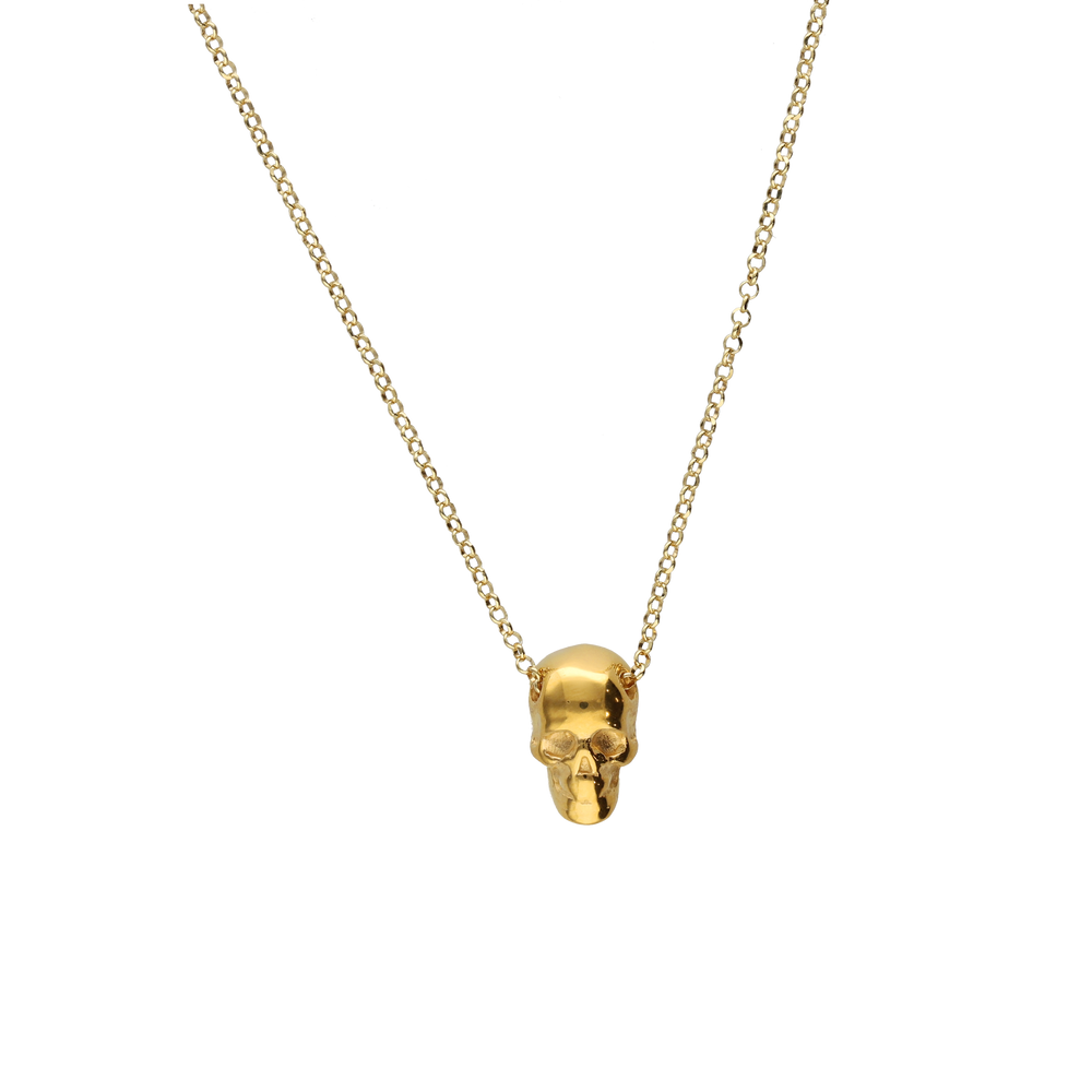 Colgante oro calavera