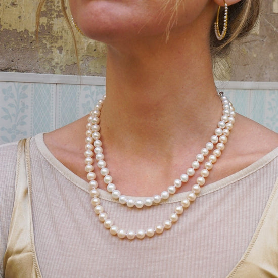 Cargar imagen en el visor de la galería, Collar plata perlas Diana
