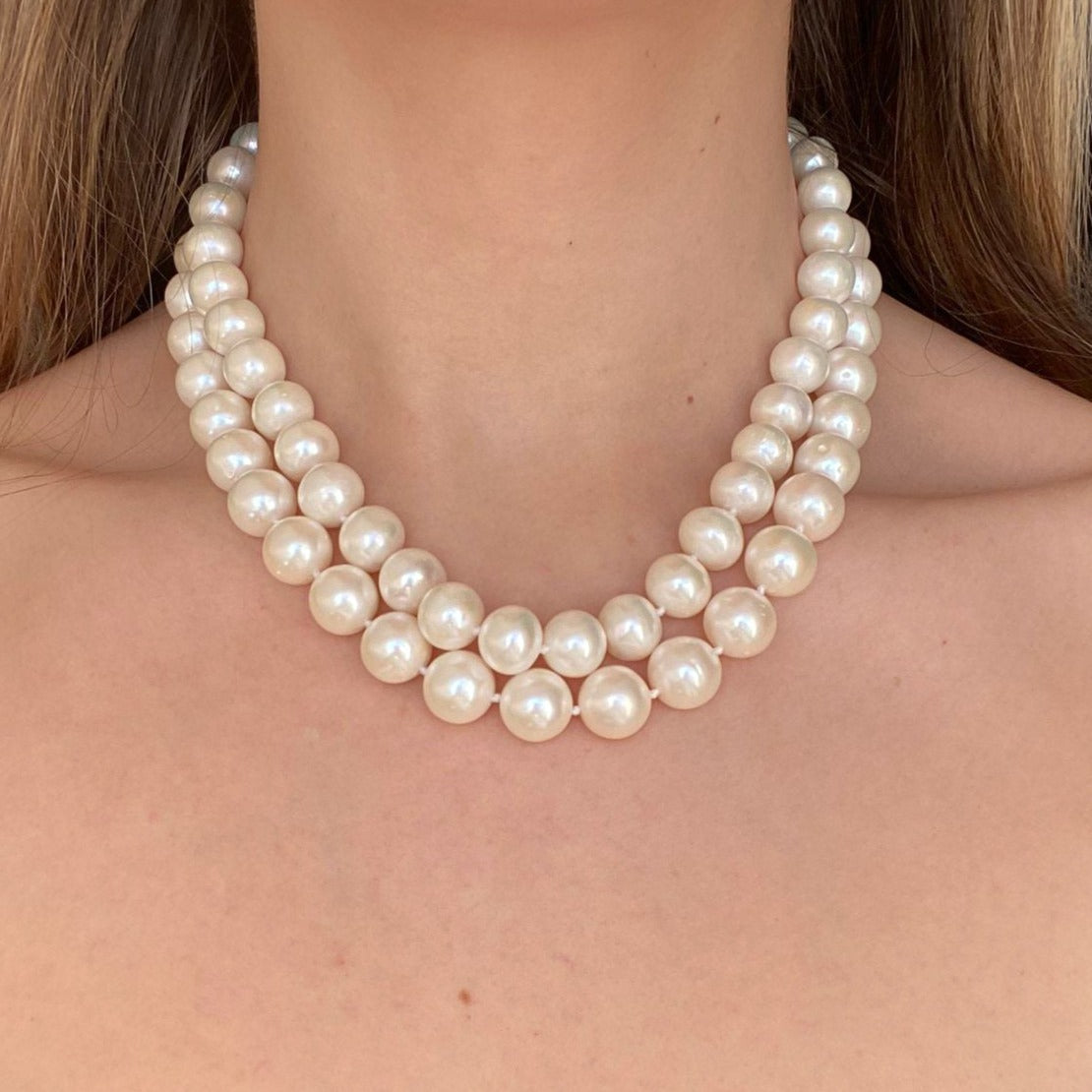 Collar de perlas plata Audrey