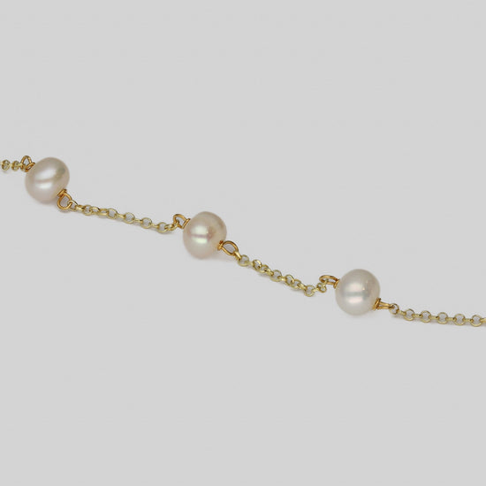 Load image into Gallery viewer, cadena fina perlas pequeñas oro

