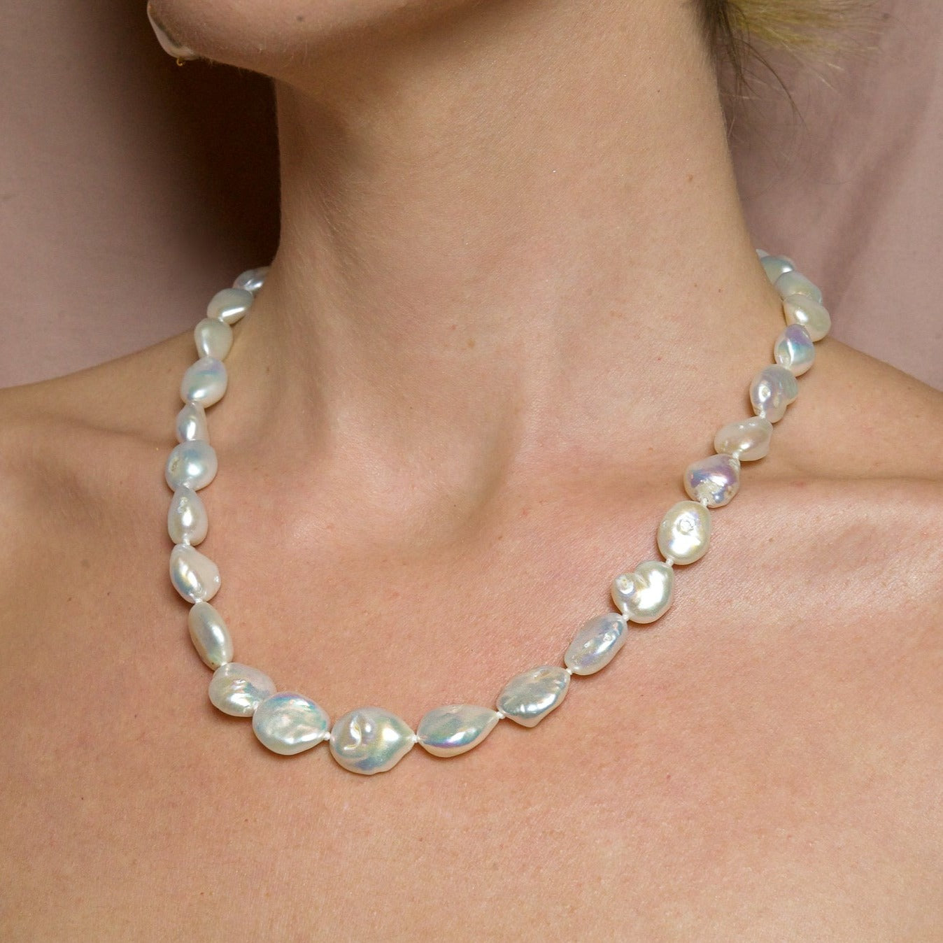 Collar de perlas Barroque plata