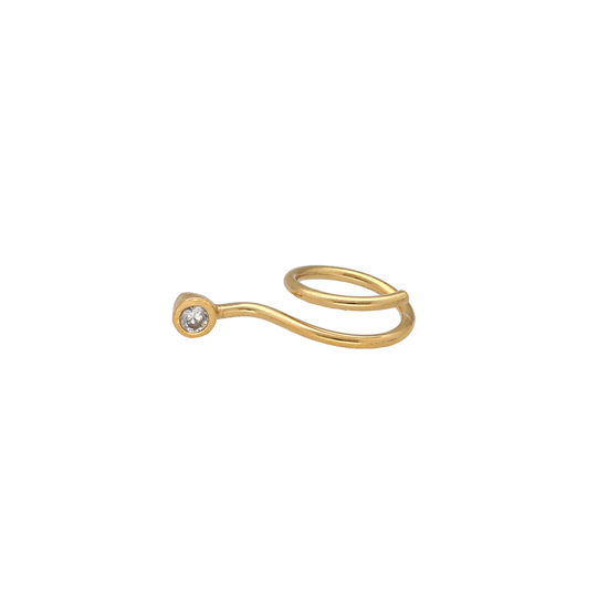 Load image into Gallery viewer, Eva spiral gold earrings
